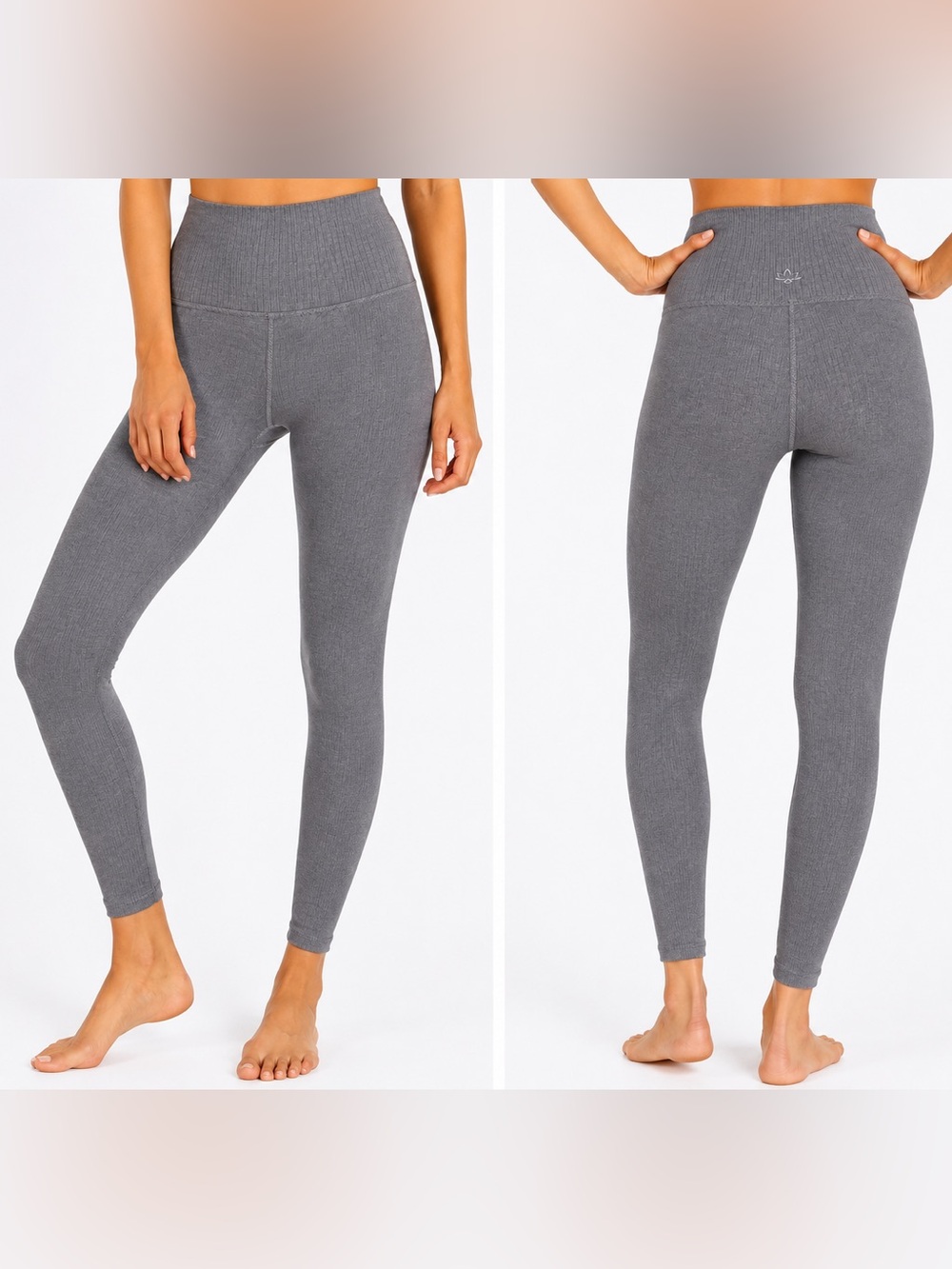 Beyond Yoga Heather Rib High Waisted 7/8 Leggings Size Medium